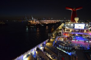 Our Ship, The Carnival Glory Departing Miami for the Caribbean