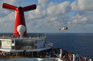 U.S. Coast Guard helicopter rescue on Carnival Glory
