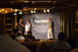 Justin on Stage with comedian Eddy Clark "Uncle Eddy"