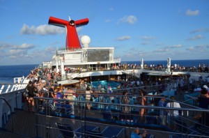 Lido deck on the Carnival Glory Cruise ship