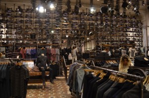Allsaints Spitalfields Designer Clothing Store with Dozens of Antique Sewing Machines