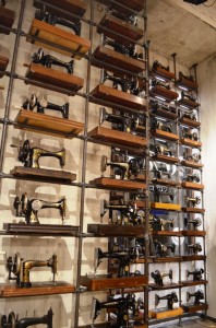 Dozens Of Sewing Machines as Part of Designer Clothing Store Displays Allsaints Spitalfield