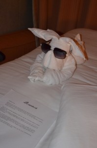 Towel Creations on the Carnival Glory Cruise Ship
