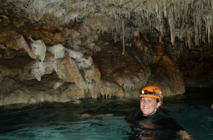 Denise Swimming in the Amazing Secret River, Rio Secreto