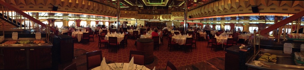Golden Dining Room Panorama Picture, Carnival Glory