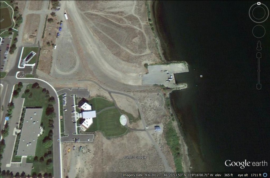 Hanford Port and Submarine Park as Seen on Google Earth