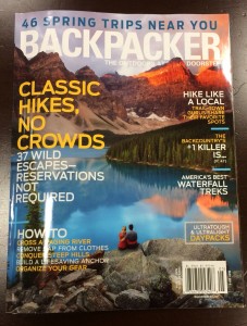 May Issue of Backpacker Magazine