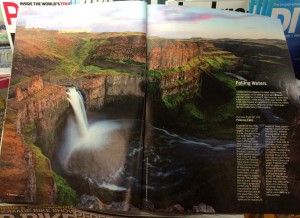 Picture of Palouse Falls in Backpacker Magazine