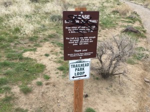 Sign Vandalism on Badger Mountain