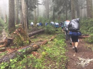 Into the mist on the Pacific Crest Trail