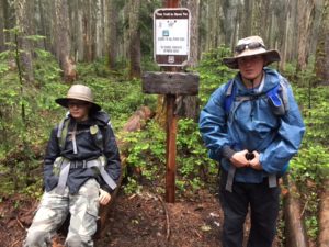 Simon and Richard ready to hike on