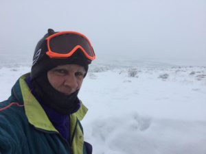 011717 Paul on top of Badger Mountain in snow