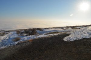 021417 Above the fog on top of snowy Badger Mountain