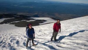 Chris and Dom climbing Mt. Adams