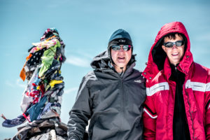 Craig and Carter on the summit of Mount Adams