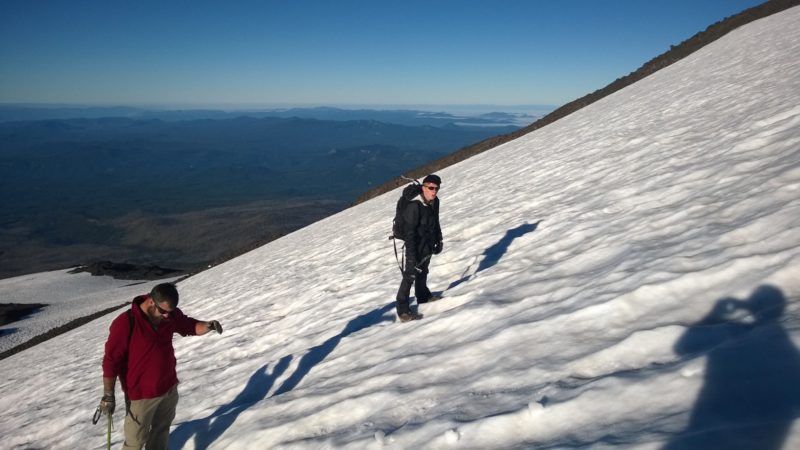 Dom and Daniel climbing on Mt. Adams