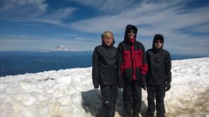 Everett, Josh, and Daniel on top of Mt. Adams