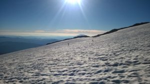 Hiking up Mt. Adams