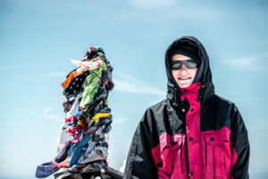 Josh on the summit of Mount Adams