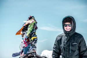 Travis on the summit of Mount Adams