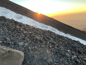 Mt. Adams sunrise on climb to Piker's Peak
